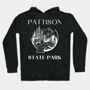 Pattison State Park Waterfall Landscape in the Forest Hoodie